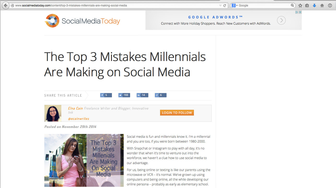 The Top 3 Mistakes Millennials Are Making on Social Media