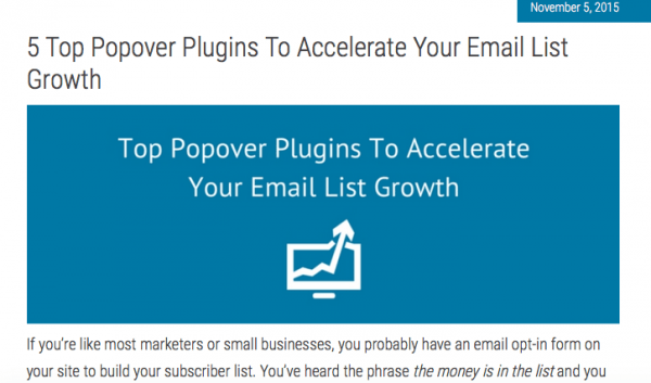 5 Top Popover Plugins To Accelerate Your Email List Growth