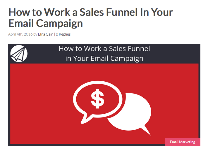How to Work a Sales Funnel In Your Email Campaign