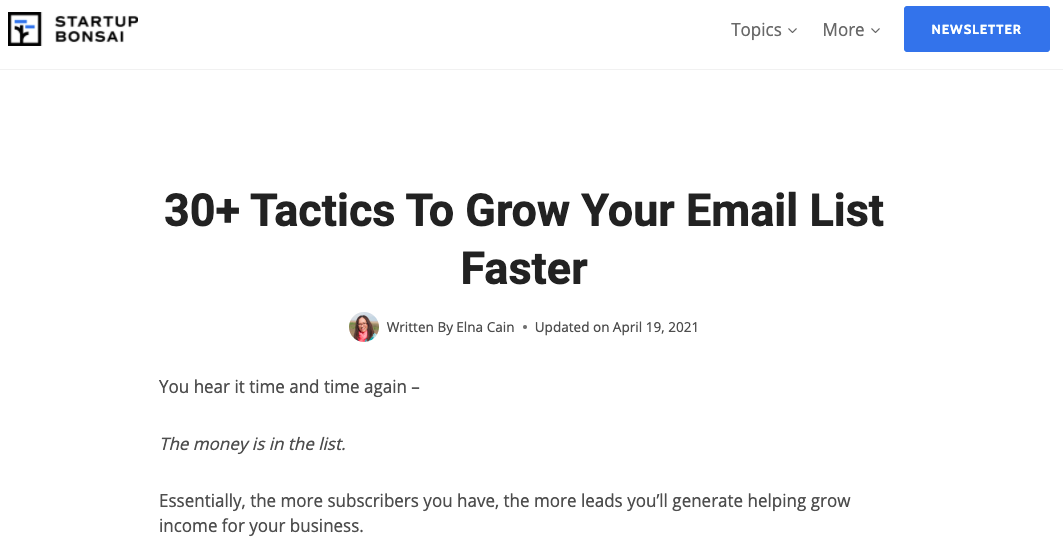 30+ Ways to Grow Your Email List Faster
