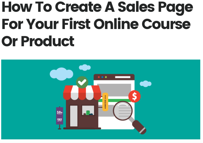 How to Create a Sales Page for Your First Online Course or Product