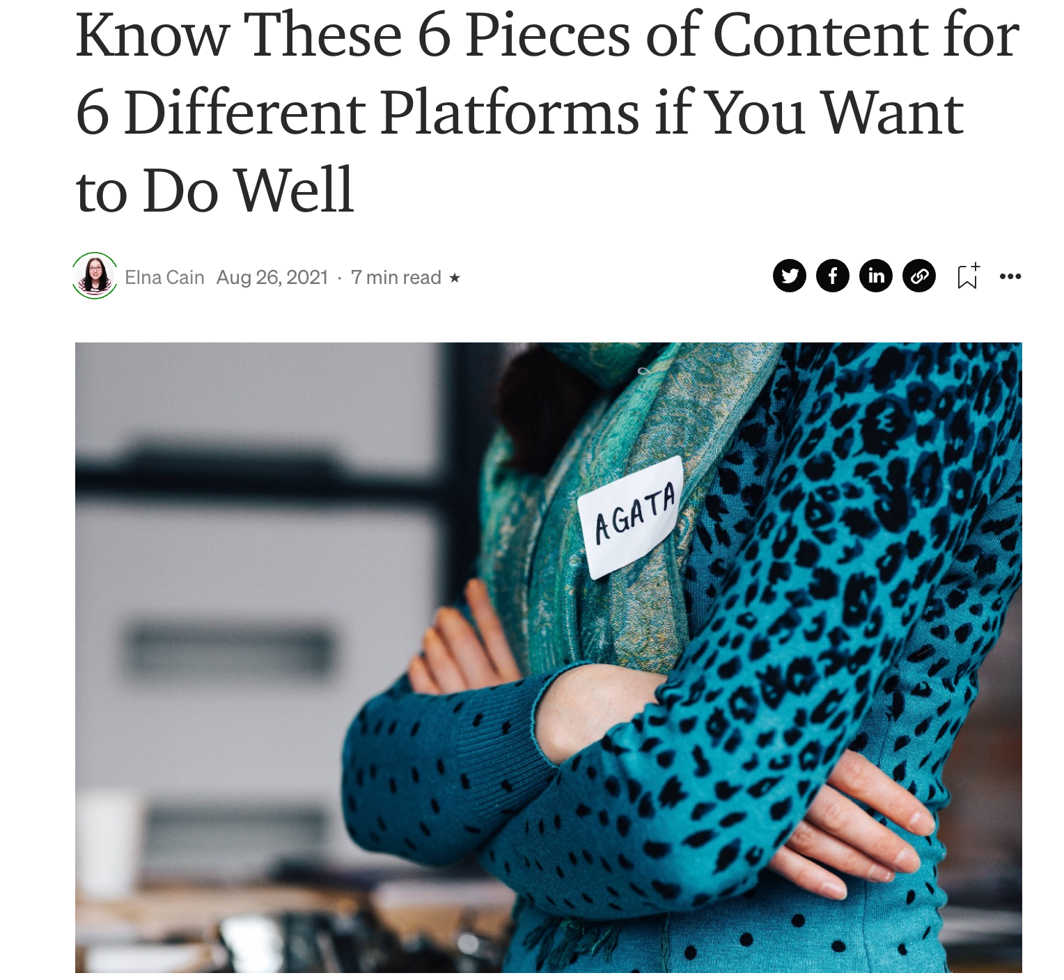 Know These 6 Pieces of Content for 6 Different Platforms